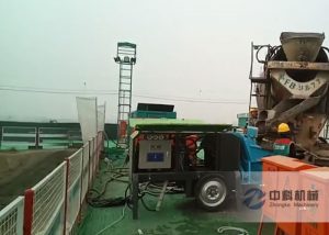 北京城建集团液压湿喷机施工现场